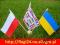 Zestaw flag EURO Polska Ukraina w rozmiarze 11x6cm