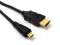 Kabel HDMI 1.4 - micro HDMI, dl.2m pozłacany