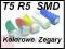 Kolorowe Zegary T5 R5 LED SMD 5050 Zegary Licznik