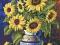 Maluj według cyfr -Martwa natura słoneczniki 40x50