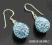 Kolczyki srebrne Swarovski łezki 1,2 cm.Aquamarine
