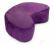 Poduszka do siedzenia - rogal welurowy fioletowy
