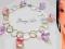 BRANSOLETKA SREBRO SWAROVSKI CHARMS MIX