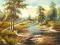 A-art1 Obraz olejny Pejzaż Rzeka 50x70 cm