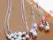 KOMPLET-naszyjnik+ kolczyki  -KULECZKI
