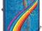 ZIPPO 24806 Rainbow, Cerulean + benzyna GRATIS!