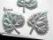 WZ-23 SREBRNA LYCRA -  listki róży - 5szt.