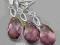 komplet SWAROVSKI Antique Pink RÓŻ SREBRO NOWY