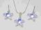 Kolczyki + wisiorek SWAROVSKI rozgwiazda 20 SREBRO