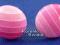 kpl329 KOLCZYKI koła w paski 12mm różowe
