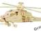 ~ PUZZLE DREWNIANE 3D ~ HELIKOPTER APACHE ~