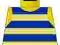 973p32 Yellow Torso Pirate Stripes Blue / White