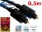 KABEL OPTYCZNY Toslink T-T  DIGITAL BLISTER - 0,5m