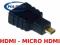 Adapter HDMI gniazdo - wtyk mikro HDMI micro (A-D)