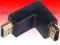 Adapter kątowy HDMI wtyk - HDMI gniazdo HQ