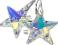 NEW SWAROVSKI piękny komplet AURORA STAR SREBRO