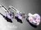 KOMPLET~ SWAROVSKI serduszka~ VITRAIL LIGHT
