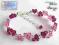 Bransoletka Swarovski RÓŻ RÓŻOWA FUCHSIA