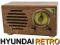 HYUNDAI RADIO FM/AM RETRO DREWNO BAMBUS NEW [C368