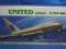 UNITED AIRLINES B-747 samolot do sklejania 1:300