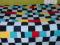 Kolorowe kwadraty  pled -narzuta na łóżko -140x200