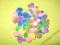 POMPON POMPONY AKRYLOWE PASTELOWE MIX 78 SZTUK !!!