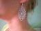 Kolczyki "srebrne"-frywolitka.