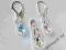 PS Swarovski Drop Kropla AB 15 + 22 komplet
