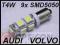LED T4W Ba9s 9x SMD 5050 3chip Audi Volvo Wnętrze
