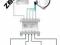 Sumator antenowy AXING 4 gniazda / 1kabel TV+SAT