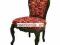 Krzesło lite drewno rzeźbione egzotyczne drewno