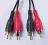 KABEL RCA Chinch 2x WTYK - 2x WTYK 3m czarn-czer