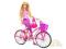 MATTEL Barbie na rowerze rower