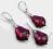 SWAROVSKI KOLCZYKI I WISIOREK RUBY AB SVAROWSKI