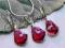 Barok Piękny Zestaw Swarovski Crystal -RUBIN-