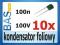 Kondensator foliowy _ MKT _ 100nF _ 100V _ 10szt