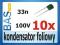 Kondensator foliowy _ MKT _ 33nF _ 100V _ 10szt