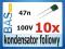 Kondensator foliowy _ MKT _ 47nF _ 100V _ 10szt