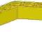 32348 Yellow Technic, Liftarm 1 x 7 Bent (4 - 4)