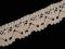 KORONKA KLOCKOWA  bawełniana BEŻ  szer. 27 mm-0,5m