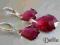 Swarovski srebrny komplet baroque ruby - PROMOCJA