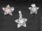 ŚLICZNY KOMPLET ! KWIATUSZKI SWAROVSKI ! 3 kolory