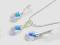 CRYSTAL AB SWAROVSKI migdal kolczyki wisior KPL 16