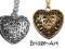 Długi  Naszyjnik Wisior Serce Vintage Retro PR-50%