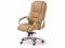 Fotel biurowy FOSTER jasny brąz skóra MULTIBLOCK