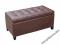 C35 DUŻA PUFA SKRZYNIA NA POŚCIEL SKÓRA EKO BRĄZ.