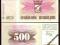 Bośnia i Herc. - P- 14 - 500 dinar - 1992 - s. BB Bośnia i Herc. - P- 14 - 500 dinar - 1992 - s. BB