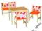 ROBA mebelki dziecięce ŁAWKA, STÓŁ i 2 Krzesła