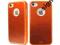 Metal Cover-Etui iPhone 4/4S + folia pomarańczowe
