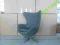 Fotel Egg Chair krótki włos 3 jasny szary